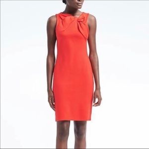 BANANA REPUBLIC BOW NECK PONTE SHEATH DRESS 6P